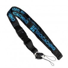 Geocaching Lanyard (Black and blue)